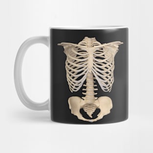 Dark academia 1980s Funny halloween  Anatomy bones skeleton Mug